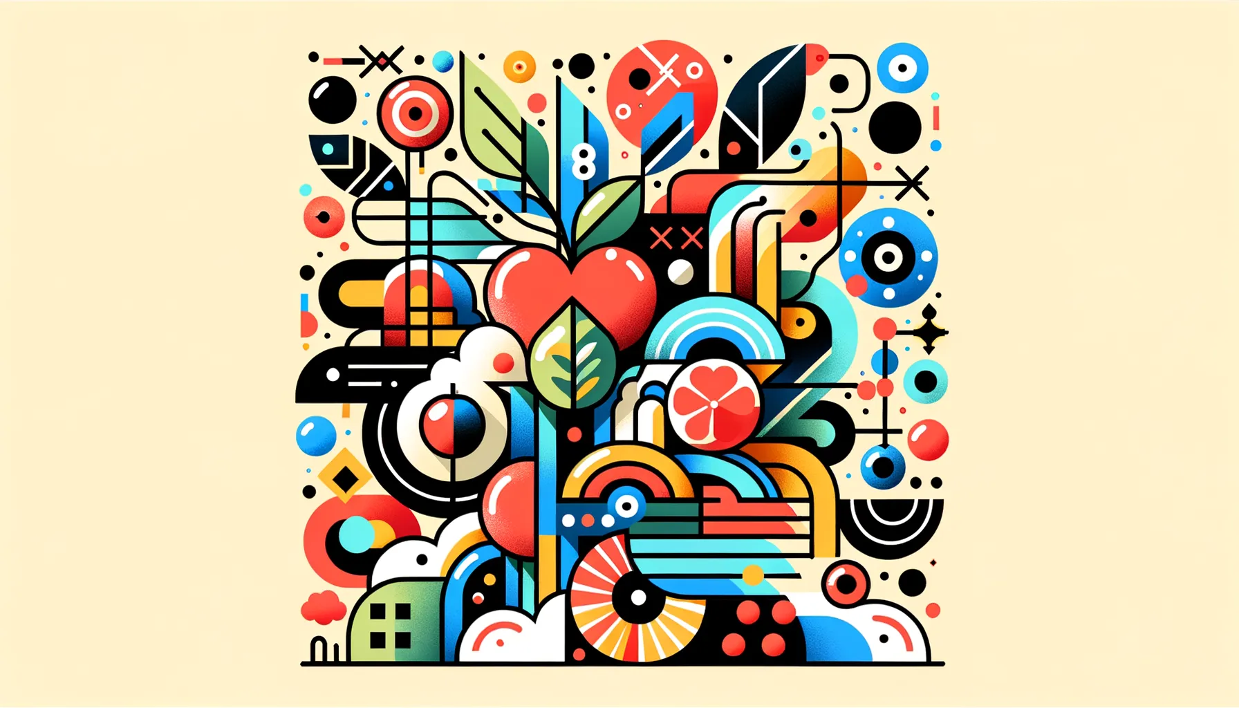 Illustration éditoriale colorée pour réussir un profil Fruitz